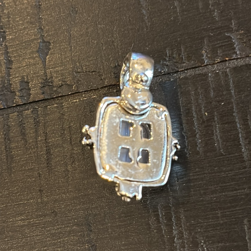 Premier Designs Silver and Gold Clip On Pendant Gemstone Southwestern Signed PD - Picture 4 of 7